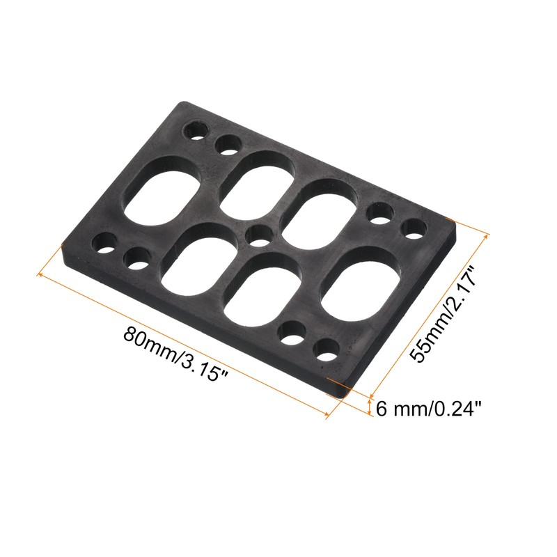 PATIKIL 6mm Skateboard Riser Pads Plastic Longboard Riser Pads Angle