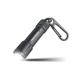 NICRON EDC Keychain Flashlight N1 Mini LED Light with AAA Battery, Portable Mini Light IPX7 Waterproof Build for Outdoor Camping etc. (Grey)