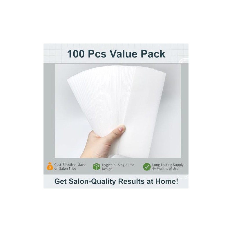 100Pcs Professional Non-Woven Bikini & Facial Wax Strips - Soft