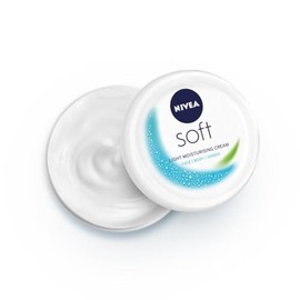 NIVEA Crema Hidratante Suave Y Ligera Con Vitamina E Y Aceite De Jojoba Para Rostro, Manos Y Cuerpo, 100 Ml