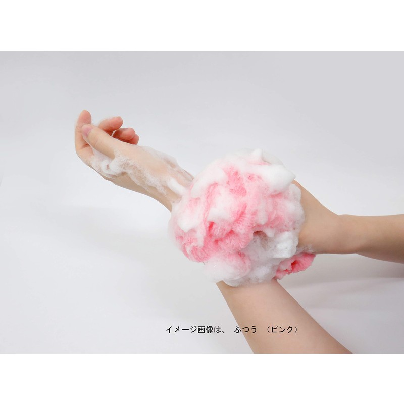 Towa Sangyo Body Towel, Sugofoam, 4 Nylon Towels, Soft, Pink,