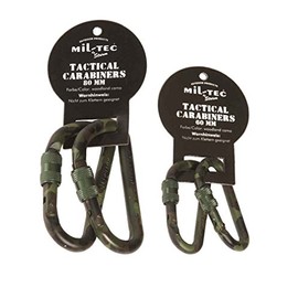 Mousqueton Tactical Karabiner Camo CE 60 mm - Camouflage woodland - Miltec