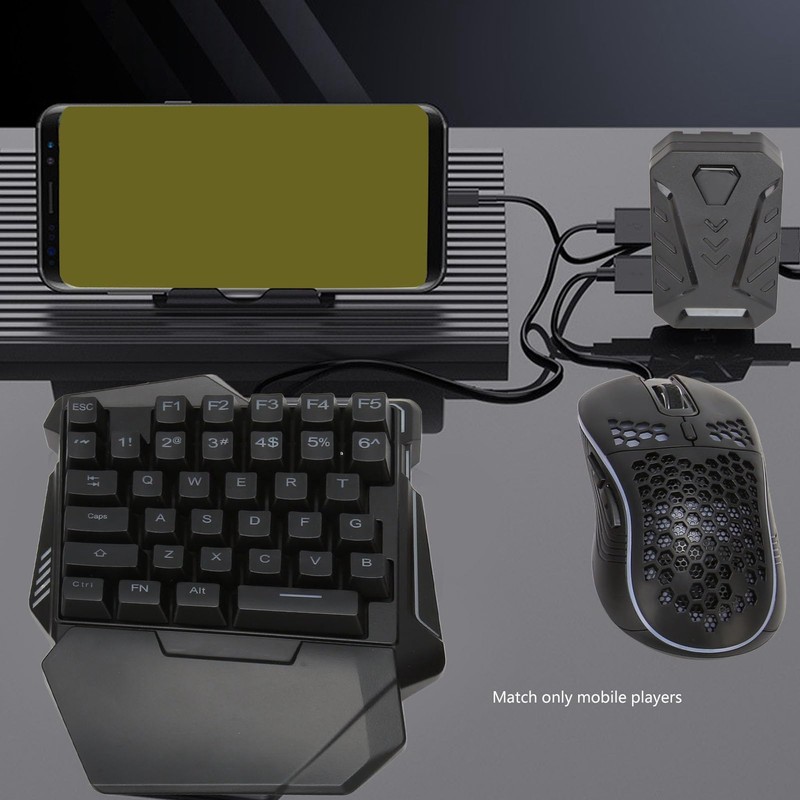 RGB Keyboard and Converter Set, Gaming Keyboard Converter for Android,