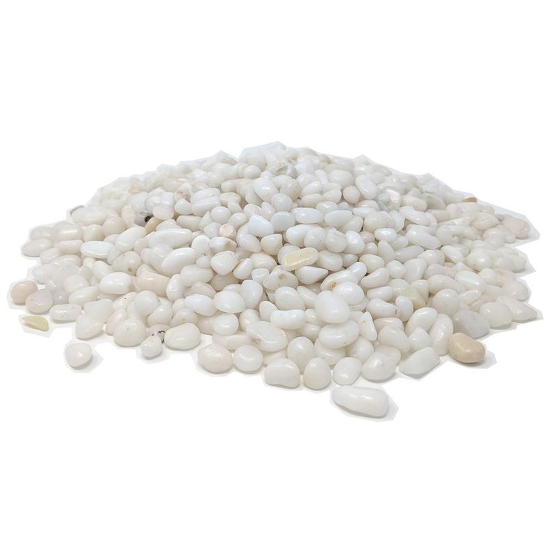 Midwest Hearth Decorative Polished White Pebbles 3/8" Gravel Size (10-lb
