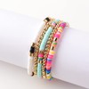GOOJIDS Surfer Heishi Clay Bead Bracelets for Women Bohemian Stackable