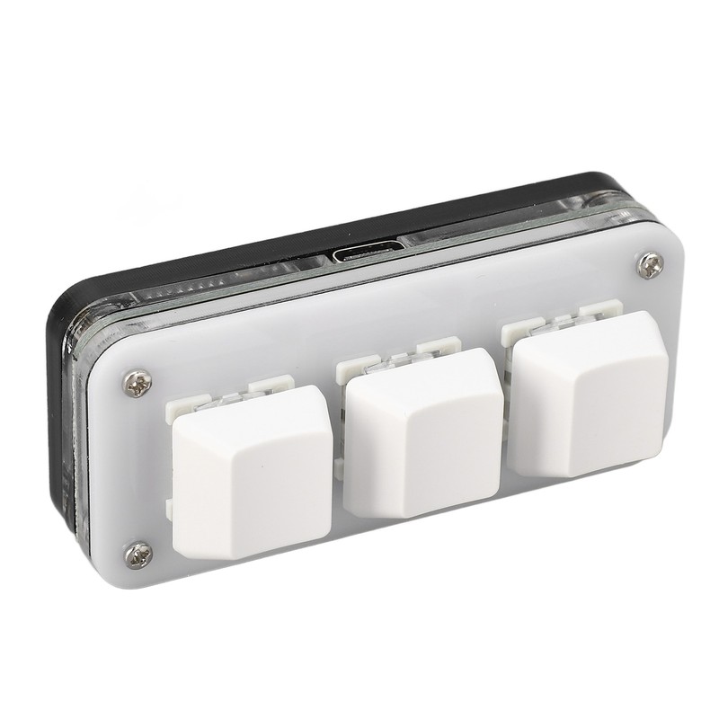 3 Key Mini Keypad USB Mechanical Gaming Programmable Macro Keyboard