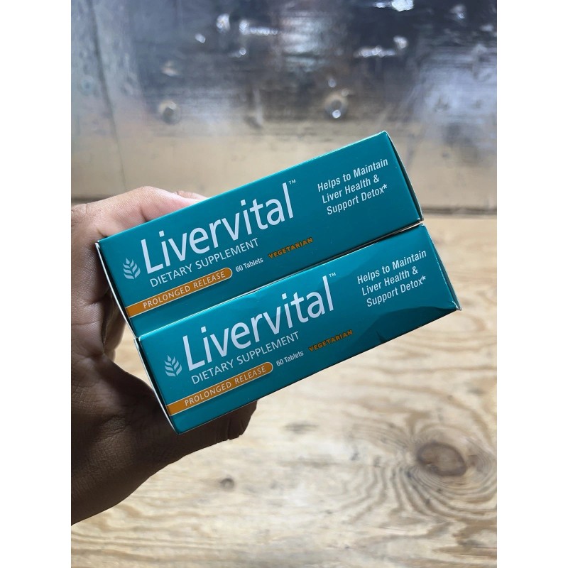 HealthAid LiverVital formulated natural detoxifying herbs 60 Tablets 2-PCK 03/27