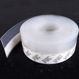 TAROSE Weather Stripping, Silicone Door Seal Strip Door, Window, Transparent 16 Feet Long (Width 25mm)