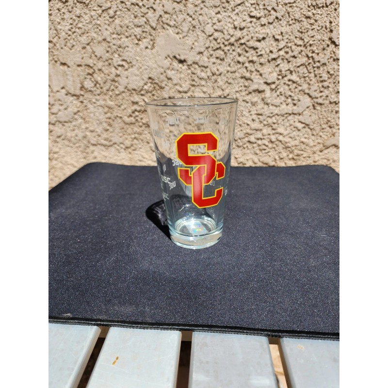 Libbey (Quantity 6) USC Trojans 16oz. Satin-Etched Logo Pint Glasses