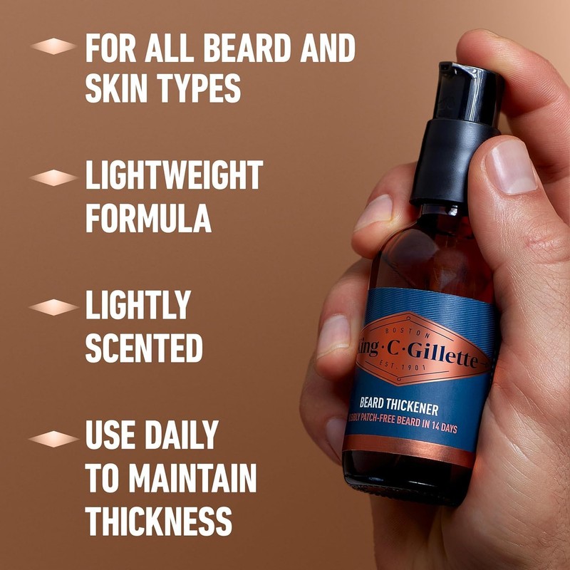 King C. Gillette Beard Thickener formulated with Vitamin B complex
