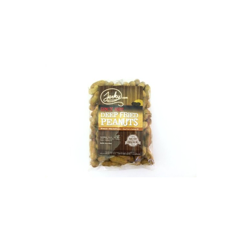 Jerky.com Deep Fried Spicy Hot Peanuts in Shell 10oz -
