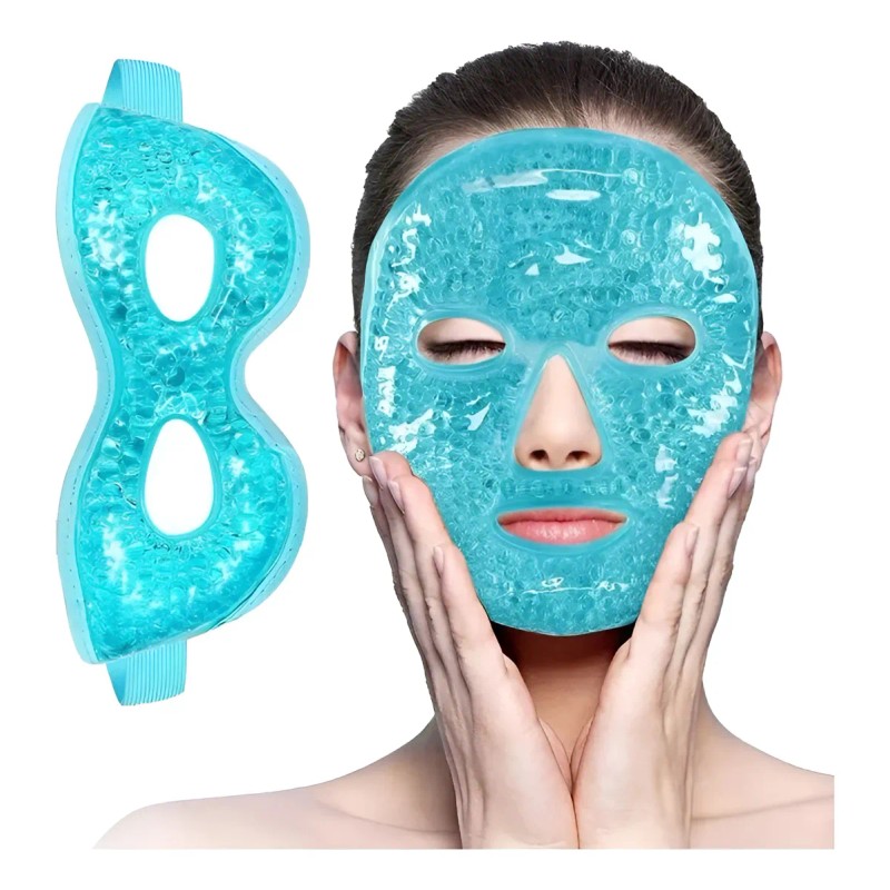 2pcs Máscaras De Fria Caliente Para Ojos Y Cara Reutilizable
