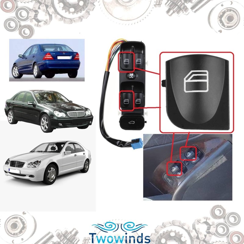 Twowinds - A2038210679 Button left Window Switch Cap Cover Replacement