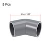 sourcing map PVC Pipe Fitting 45 Degree Elbow Gray 20mm