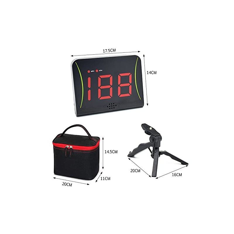 DRM Swing Shoot Pitch Speed Radar with Red Digital Display