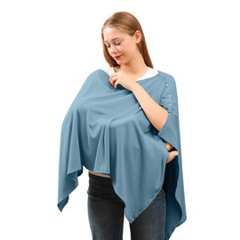 TENTIDE Nursing Cover for Breastfeeding - Viscose from Bamboo Ribbed, Full Coverage Privacy, Soft & Breathable Breastfeeding Cover up, Multi-Use Stroller Cover Shawl Stylish Poncho for Women