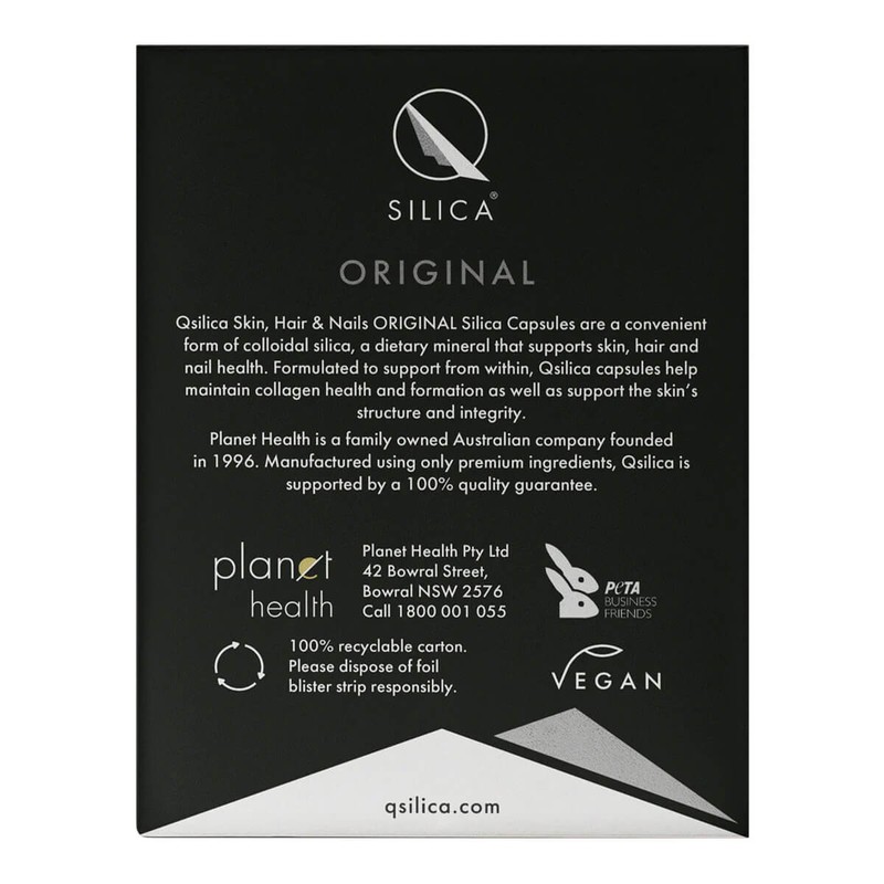 QSilica Skin, Hair & Nails Original Silica Capsules, 100 Capsules