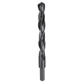 HARFINGTON 14.5mm Drill Bit 10mm Reduced Shank Round 4241 High Speed Steel Nitriding Black 118° Standard Point for Plastic Wood Copper Aluminum Iron Medium Soft Metal