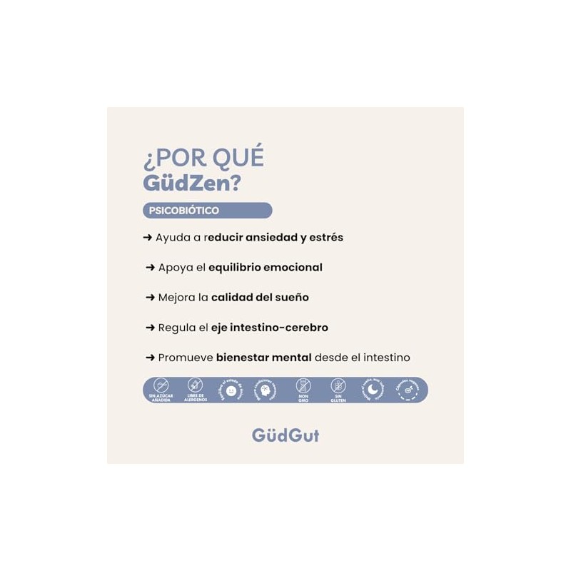 GUDGUT - GUDZEN PSICOBIOTICOS PROBIOTICOS - SALUD EMOCIONAL E INTESTINAL