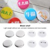 100Pcs Badge Back Cover Tinplate Plastic Base Avoid Rust Firm