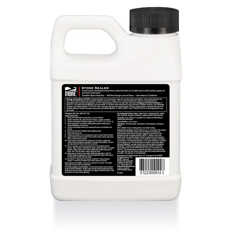 More Stone Sealer Stain Protection for Natural Stone and Tile