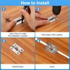 PATIKIL 2 Pcs Spring Loaded Hinges, 1.5" 304 Stainless Steel