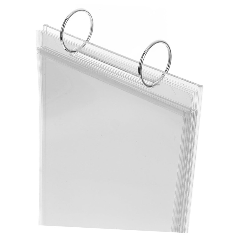 Operitacx Restaurant Table Menu Flip Sign Holder 2pcs PVC Flip