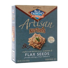 Blue Diamond Nut-Thins Artisan Nut-Thins, Flax Seed 4.25 oz (Pack of 2)