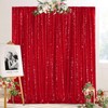 Red Backdrop 4ftx10ft Glitter Fabric Photography Background Curtain for Wedding