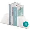 Navaris Marble Bookends Set of 2, Unique and Modern Bookends