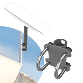 NEWHE Motorhome Starlink Bracket for Bowl, Adjustable U-Shape Antenna Mast Pipe Holder for Starlink V2, Outdoor Starlink Accessories with Pipe Adapter for Roof/Yacht/Balcony