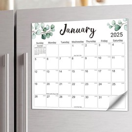 Aesthetic 2025 Magnetic Calendar for Refrigerator, Fridge Calendar Magnet Runs Until June 2026, 21 Monthly Refrigerator Calendar with Greenery Design for Easy Organizing, 2025 New Edition - Edition: A-Nature(Oct 2024-June 2026)