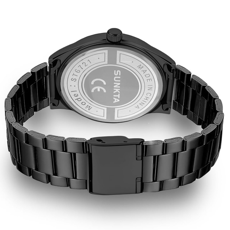 LIGE Men's Minimalist Watches Stainless Steel Waterproof Analog Quartz