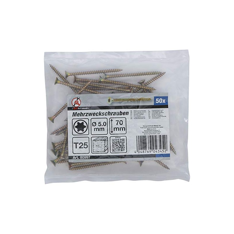 BGS Diy 80997 | Multi-Purpose Screws | T-Star (for Torx)
