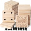 36 Pieces Unfinished Wood Coasters, GOH DODD 4 Inch Wooden