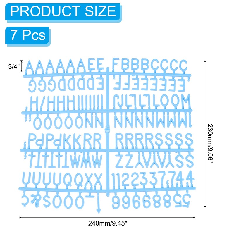 PATIKIL 3/4 Inch Letter Board Letters Only, 7 Pcs 1029
