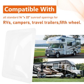 GOMADEIT 18" x 26" RV Skylight Replacement | RV Shower Skylight Replacement | Camper Skylight | Fit Standard 14" x 22" Openings | Clear
