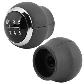 FTVOGUE Gear Knob Faux Leather Car 6 Speed Gear Knob Replacement Gear Knob Suitable for Toyota Corolla Verso Auris Yaris RAV4 2007-2013, Black