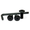 License Plate Bolts Flat Type Aluminum (Black) 3 Pieces &