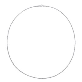 Kuzzoi Men's Necklace 925 Silver Oxidised Round Cord Chain, Men's Necklace Silver (2 mm), Solid Silver Chain for Men without Pendant, Twisted Look, Length 55 cm, One size, Sterling silver stainless