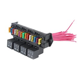 Caja de Fusibles de 15 Vías con Bloque de Fusibles, Portafusibles, Bloque de Fusibles para Automóvil, Camión, Barco, Vehículo Marino, Buena