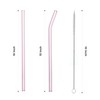 Aokdlia® Pink Glass Straws,Reusable Straws - 8 Pack of Reusable