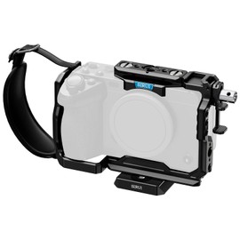 SIRUI FX30 FX3 Camera Cage with HDMI Cable Clamp, 1/4"-20 Threaded Holes, for ARRI 3/8"-16 Locating Holes, NATO Rail, Camera Cage for Sony FX3 FX30, Compatible with Original XLR Handle(Black)