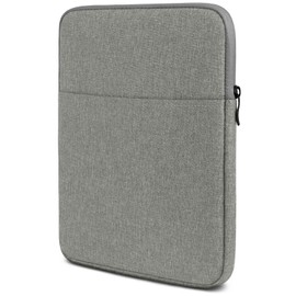 moex Tablet Case for Tabwee T90, Bag with Zip and Compartment for Accessories, Nylon Fabric Sleeve, Soft Padded, Protective Case, Minimalist Dash Case, Grey