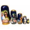 Kalea Boutique Nativity 5 PC Russian Style Nesting Dolls, Stacking