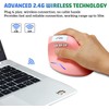 Generic Ergonomic Mouse,2.4G Wireless Vertical Mouse Pink Computer Mouse with