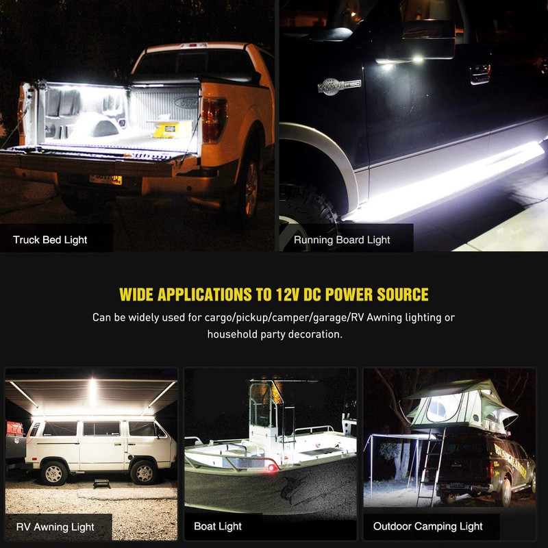 Nilight - TR-05 2PCS 60 Inch 180 LEDs Bed Strip