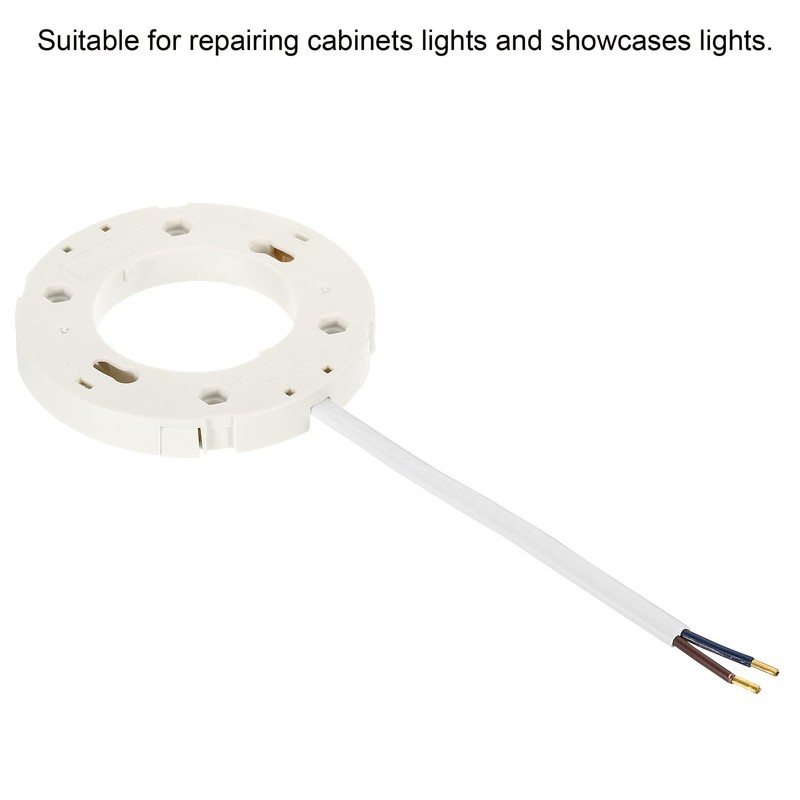 PATIKIL GX53 Light Base Socket, 2 Pack, White, Plastic, Medium