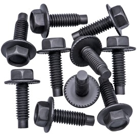 Rexka 10pcs 5/16"-18 X 1 Hex Washer Head Spin Lock Body Bolts