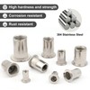 VGBUY 80Pcs Rivet Nut Kit, SAE Rivet Nuts Assortment #8-32,